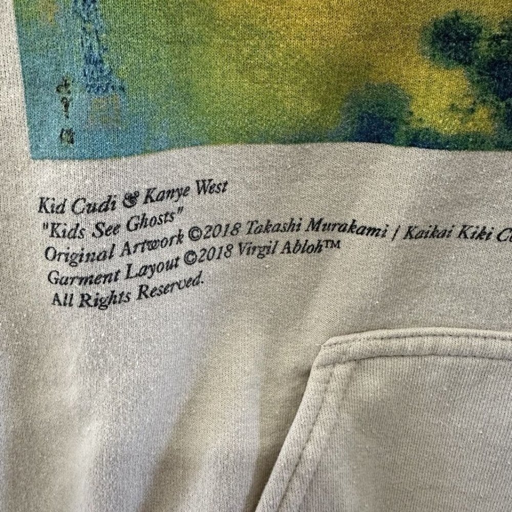 RARE Kids See Ghosts Hoodie Kanye West Kid Cudi 2018 takashi Murakami collab